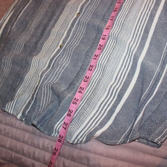 Anthropologie Maeve Striped Viscose Blend Button Down Shirt Women's Size 1X - Picture 11 of 11